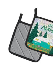 Let's Adventure Glamping Trailer Pair of Pot Holders
