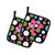 Letter P Initial Monogram - Polkadots and Pink Pair of Pot Holders