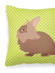 Lionhead Rabbit Green Fabric Decorative Pillow