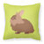 Lionhead Rabbit Green Fabric Decorative Pillow