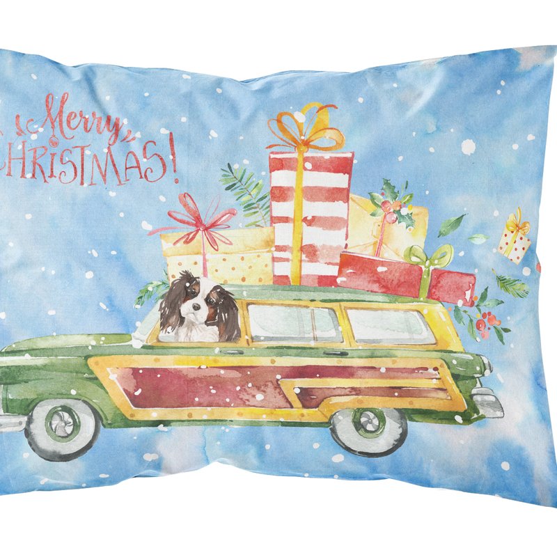 Caroline's Treasures Merry Christmas Tricolor Cavalier Spaniel Fabric Standard Pillowcase