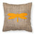 Moth Burlap and Orange BB1061 Fabric Decorative Pillow