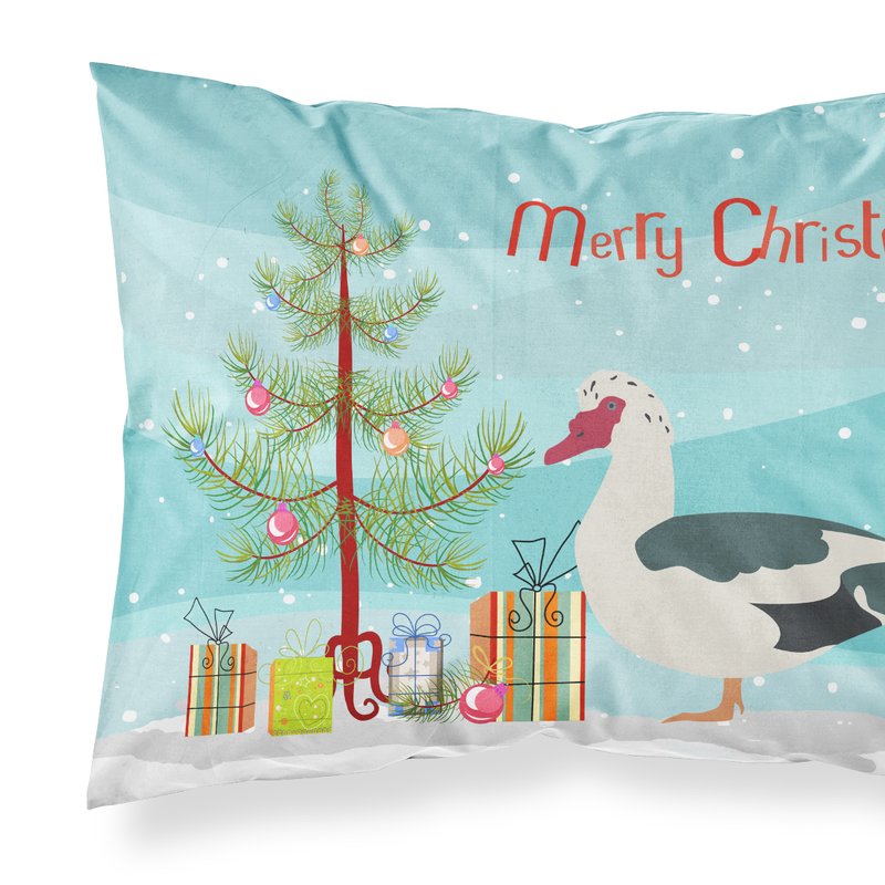 Caroline's Treasures Muscovy Duck Christmas Fabric Standard Pillowcase