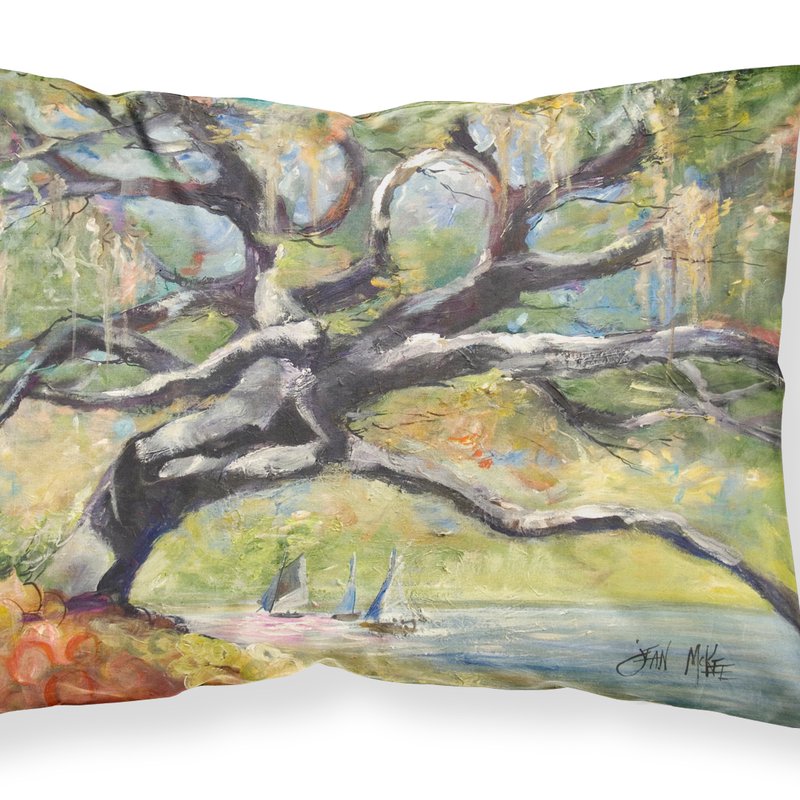 Caroline's Treasures Oak Tree On The Bay With Sailboats Fabric Standard Pillowcase