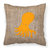 Octopus Burlap and Orange BB1098 Fabric Decorative Pillow