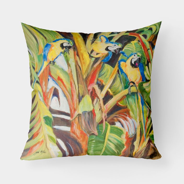 Parrots Fabric Decorative Pillow