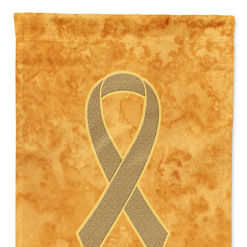 Caroline's Treasures Peach Ribbon For Uterine Cancer Awareness Garden Flag 2-sided 2-ply