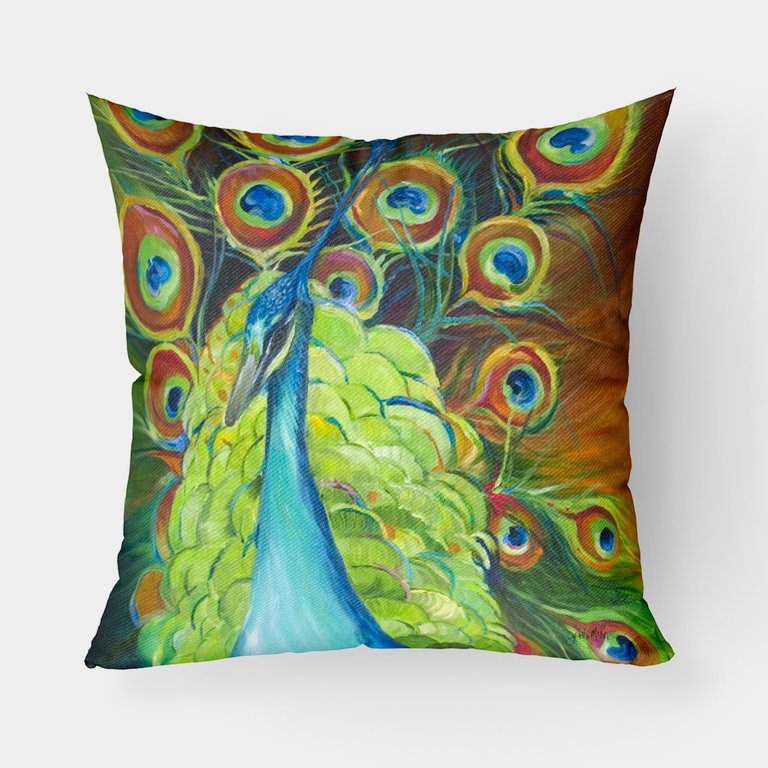 Peacock Fabric Decorative Pillow