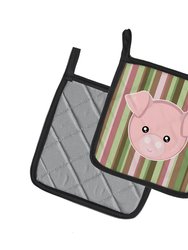 Pig Face Pair of Pot Holders