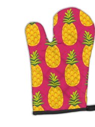 Pineapples on Pink Oven Mitt