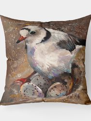 Piping Plover Fabric Decorative Pillow