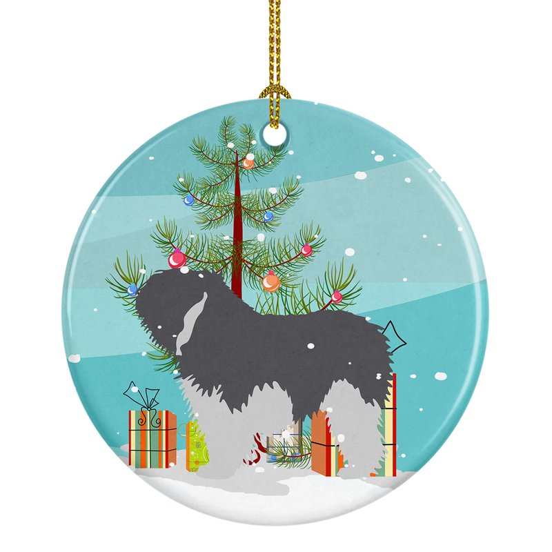 Caroline's Treasures Polish Lowland Sheepdog Dog Merry Christmas Tree Ceramic Ornament