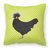 Polish Poland Chicken Green Fabric Decorative Pillow