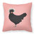 Polish Poland Chicken Pink Check Fabric Decorative Pillow