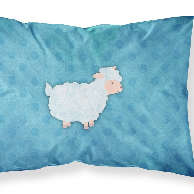 Caroline's Treasures Polkadot Sheep Lamb Watercolor Fabric Standard Pillowcase