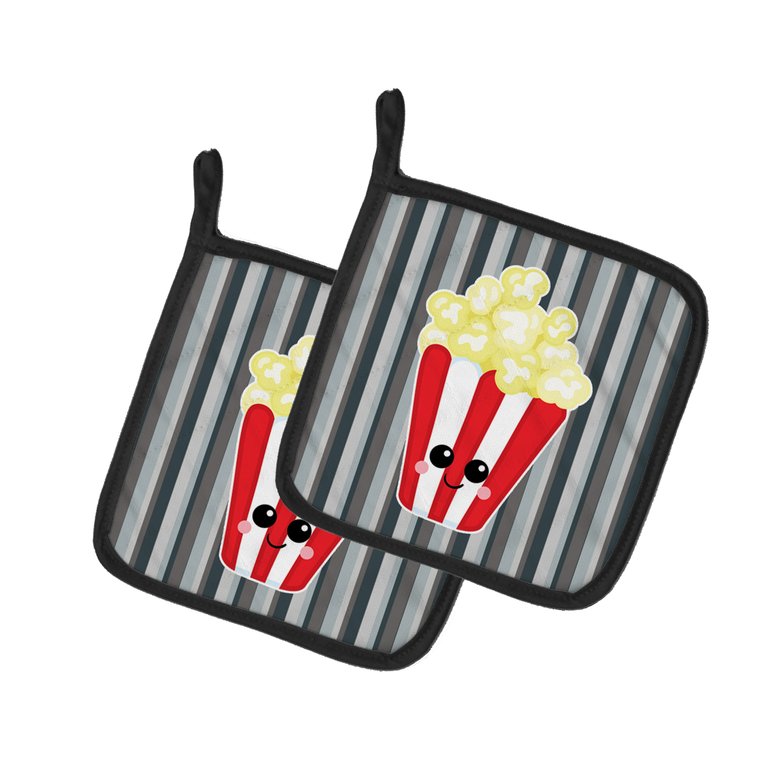 Popcorn Face Pair of Pot Holders