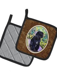 Portuguese Water Dog Pair of Pot Holders