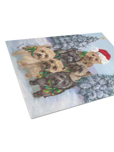 Caroline's Treasures PPP3051LCB Cairn Terrier Christmas Family Tree Glass Cutting Board - Large product