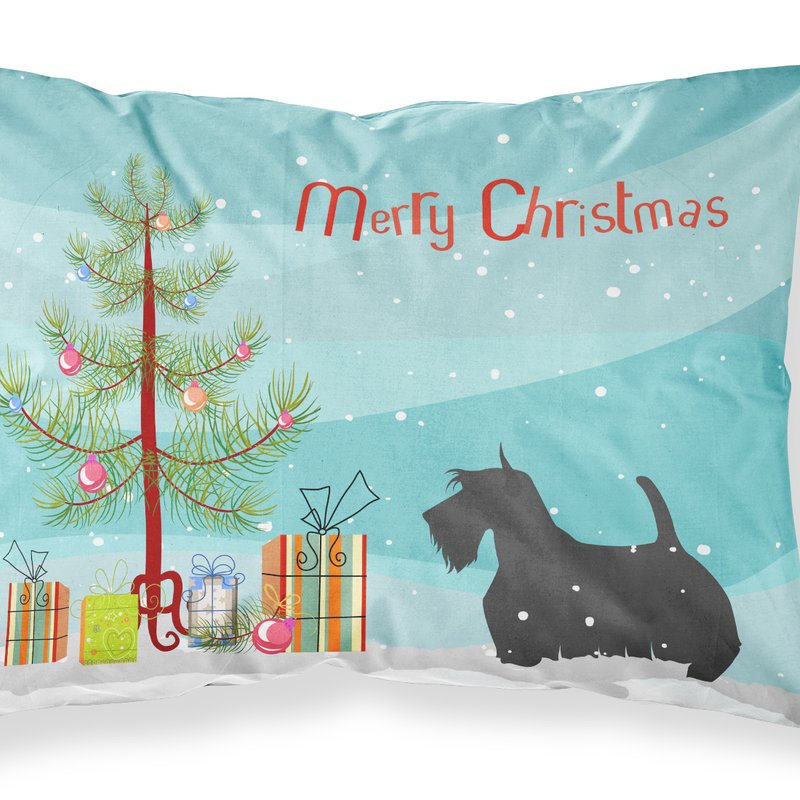 Caroline's Treasures Scottish Terrier Merry Christmas Tree Fabric Standard Pillowcase