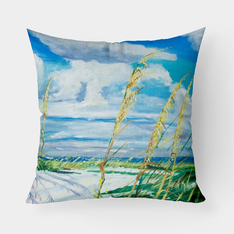 Sea Oats Fabric Decorative Pillow