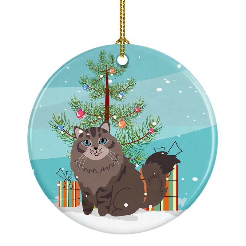 Caroline's Treasures Siberian Cat Merry Christmas Tree Ceramic Ornament