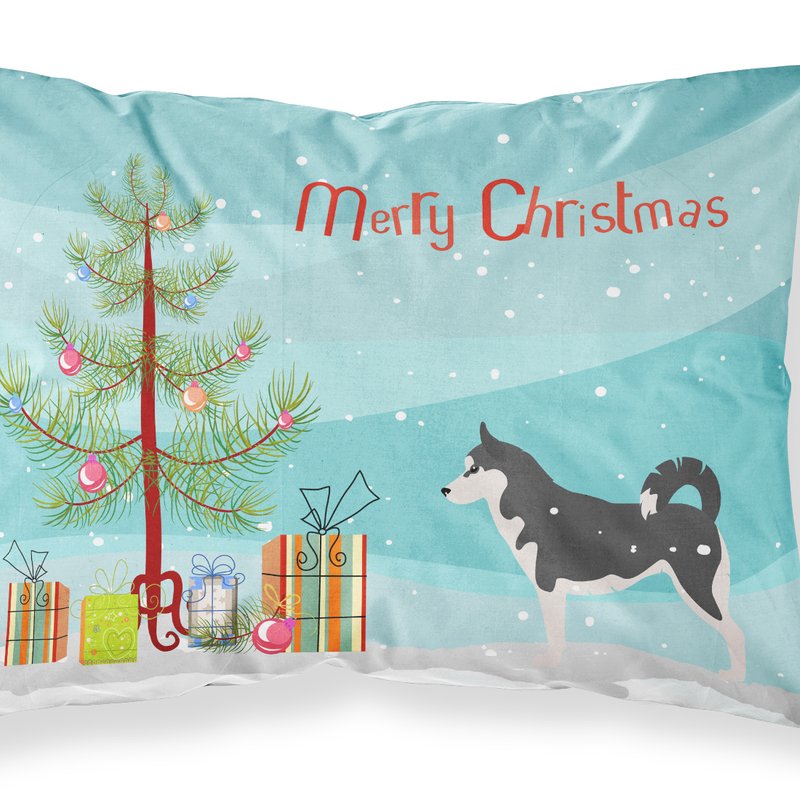 Caroline's Treasures Siberian Husky Merry Christmas Tree Fabric Standard Pillowcase