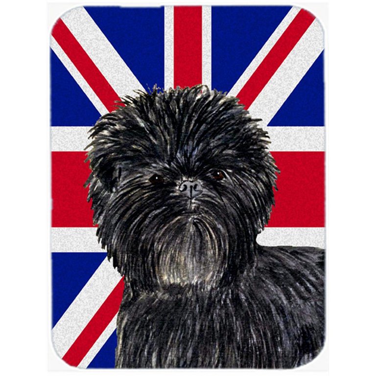 SS4953LCB Affenpinscher With English Union Jack British Flag Glass Cutting Board - Large - Multicolor
