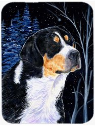 SS8393LCB Starry Night Bernese Mountain Dog Glass Cutting Board - Large