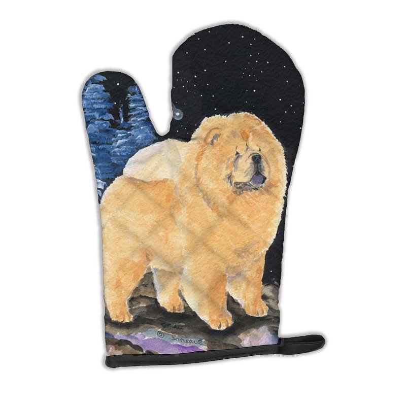 Caroline's Treasures Starry Night Chow Chow Oven Mitt In Neutral