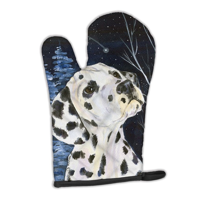 Caroline's Treasures Starry Night Dalmatian Oven Mitt In Multi