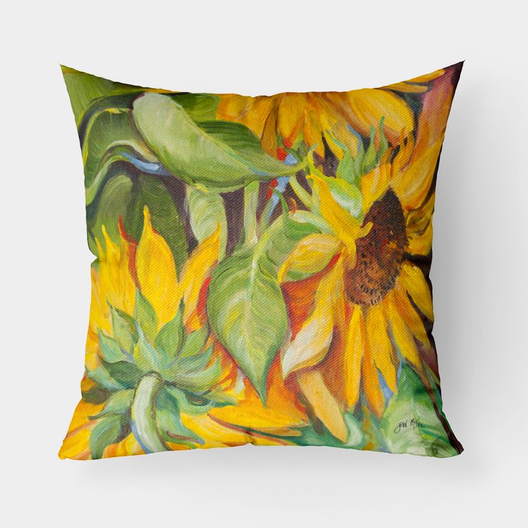 Sunflowers Fabric Decorative Pillow