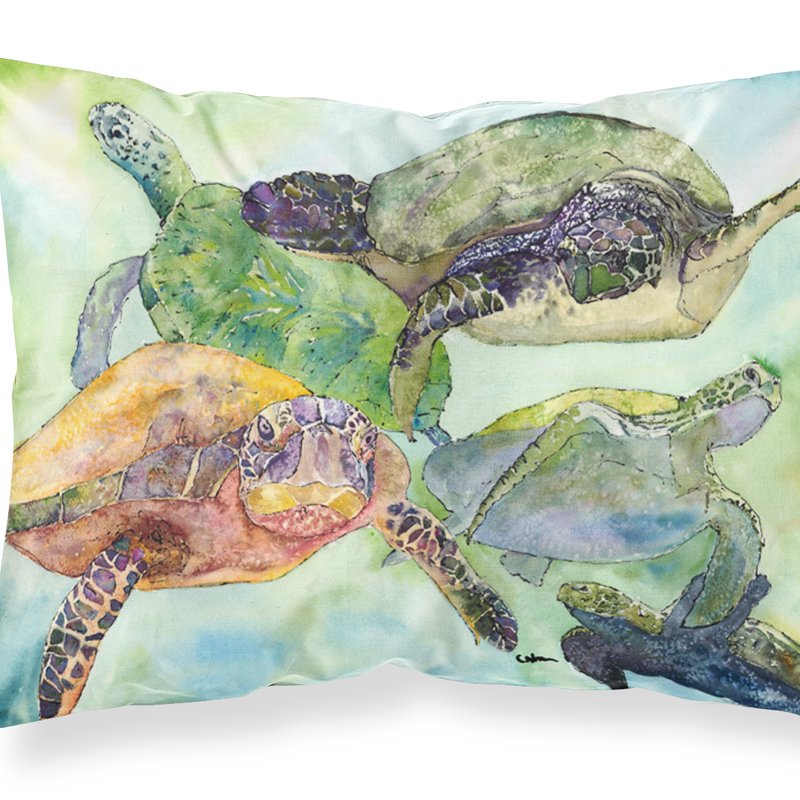Caroline's Treasures Turtle Loggerhead Family Fabric Standard Pillowcase