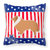 USA Patriotic Collie Fabric Decorative Pillow