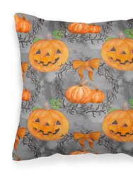 Watecolor Halloween Pumpkins Fabric Decorative Pillow