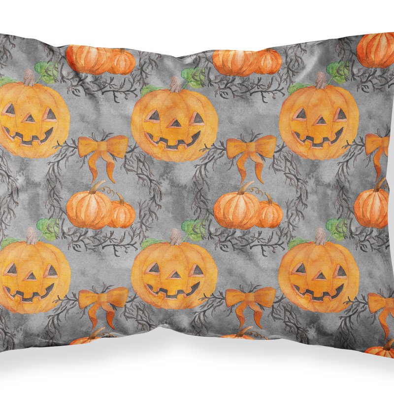 Caroline's Treasures Watecolor Halloween Pumpkins Fabric Standard Pillowcase