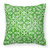 Watercolor Geometric Cirlce on Green Fabric Decorative Pillow