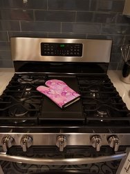 Watercolor Hot Pink Hearts Oven Mitt