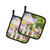 White Cottage at the beach Pair of Pot Holders