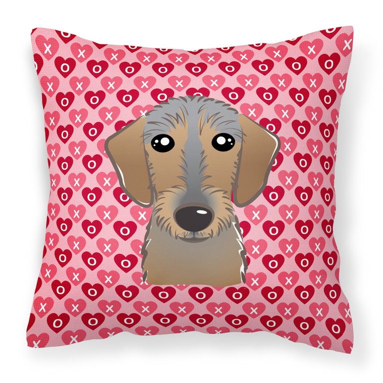 Wirehaired Dachshund Fabric Decorative Pillow
