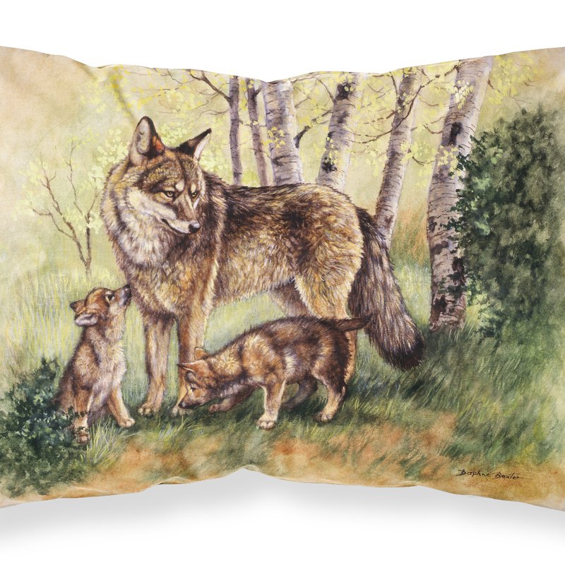 Caroline's Treasures Wolf Wolves By Daphne Baxter Fabric Standard Pillowcase