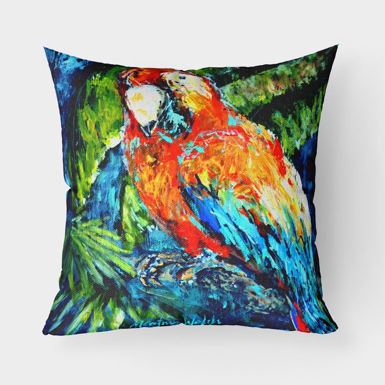 Yo Yo Mama Parrot Fabric Decorative Pillow