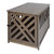 Modern Lattice Wooden Pet Crate End Table - Taupe Gray
