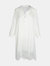 Florence Long Sleeve Chiffon Dress - White