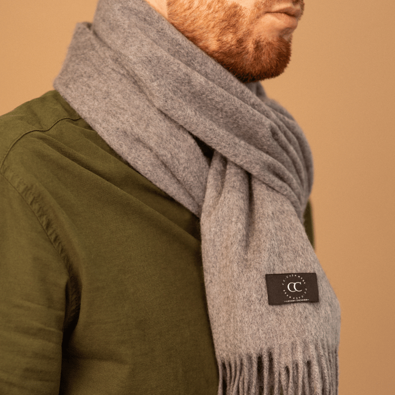 Cc-cashmere Yule Series Scarf In Grey