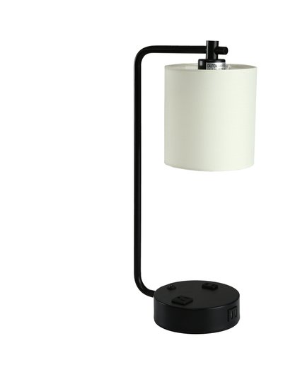 Cedar Hill 19" White Table Lamp USB Port product