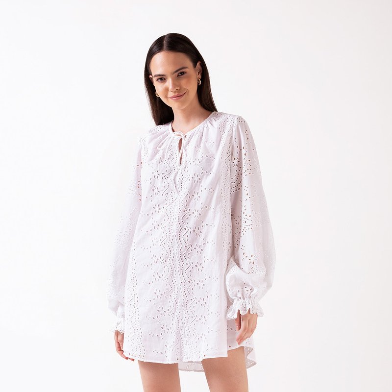 Shop Celina Moon Clover Tunic Dress In White