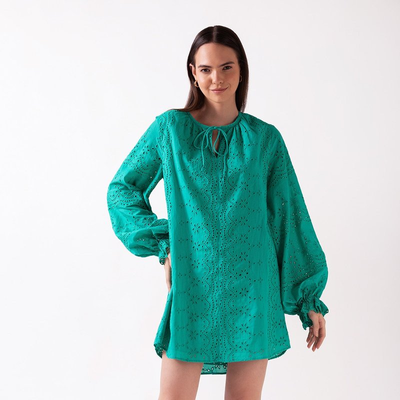 Shop Celina Moon Clover Tunic Dress In Green