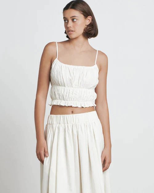 Charlie Holiday The Gathered Top In White