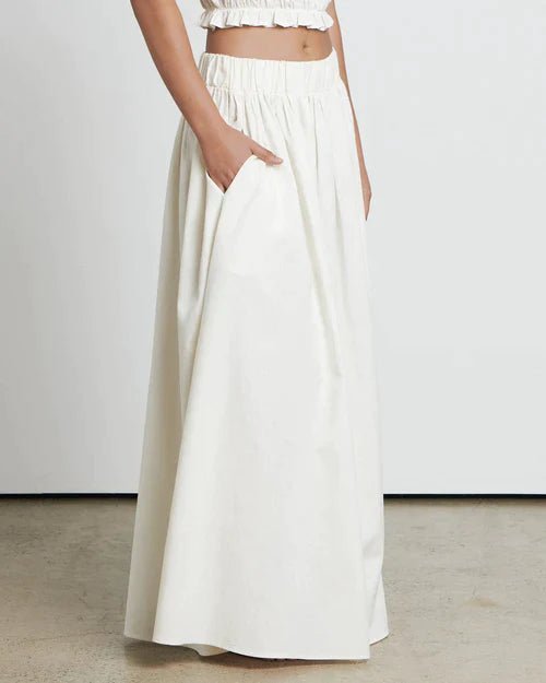 Shop Charlie Holiday The Maxi Skirt In White