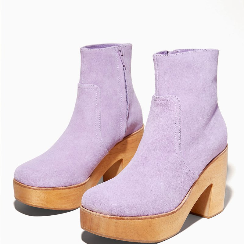 Charlotte Stone Shoes Paz Clog Boot In Purple